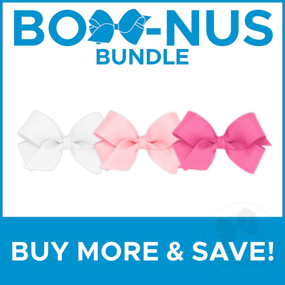 BUY MORE AND SAVE! 3 Mini Classic Grosgrain Girls Hair Bows