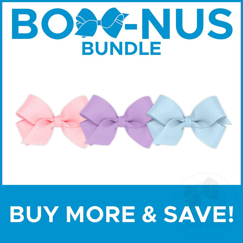 BUY MORE AND SAVE! 3 Mini Classic Grosgrain Girls Hair Bows