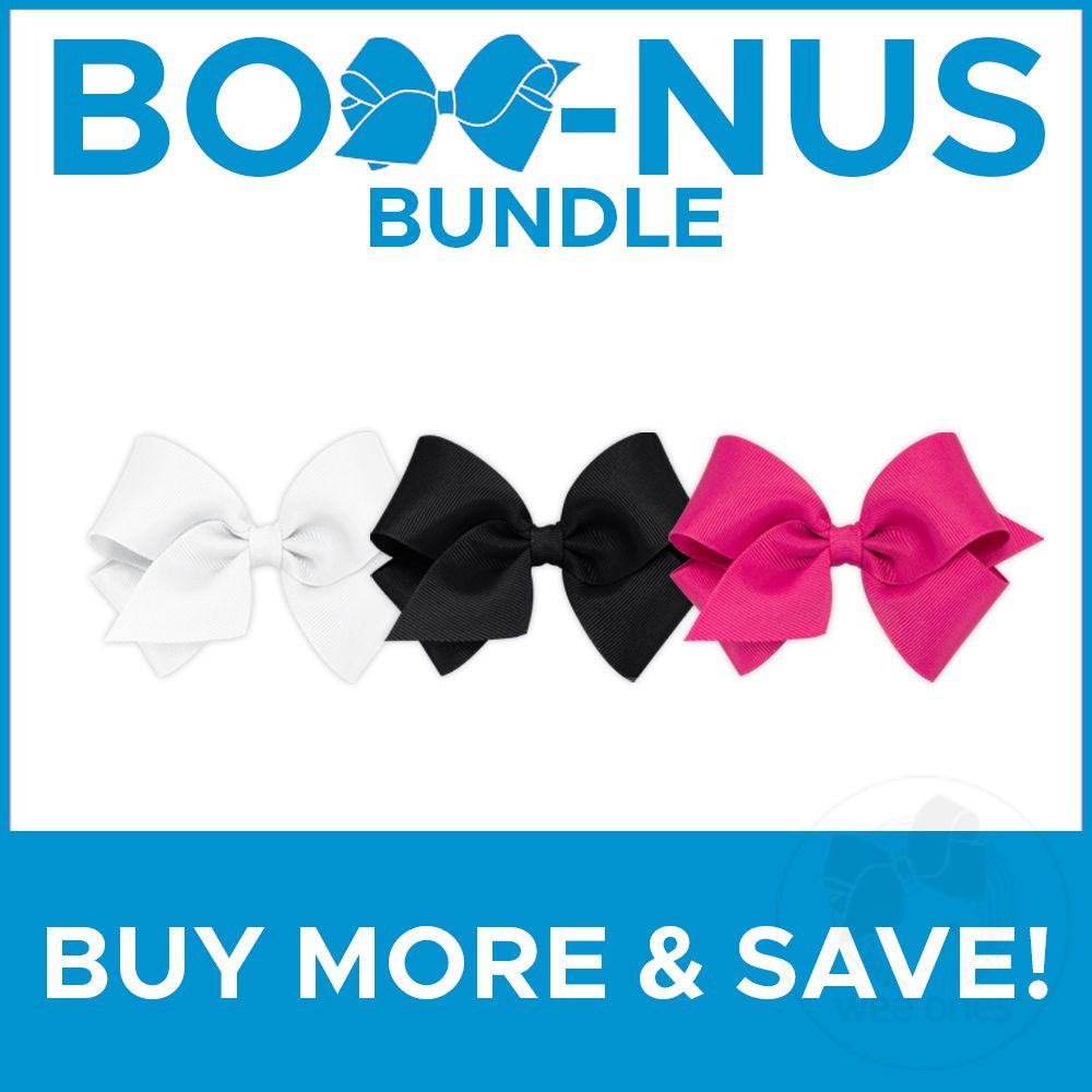 BUY MORE AND SAVE! 3 Small Classic Grosgrain Girls Hair Bows