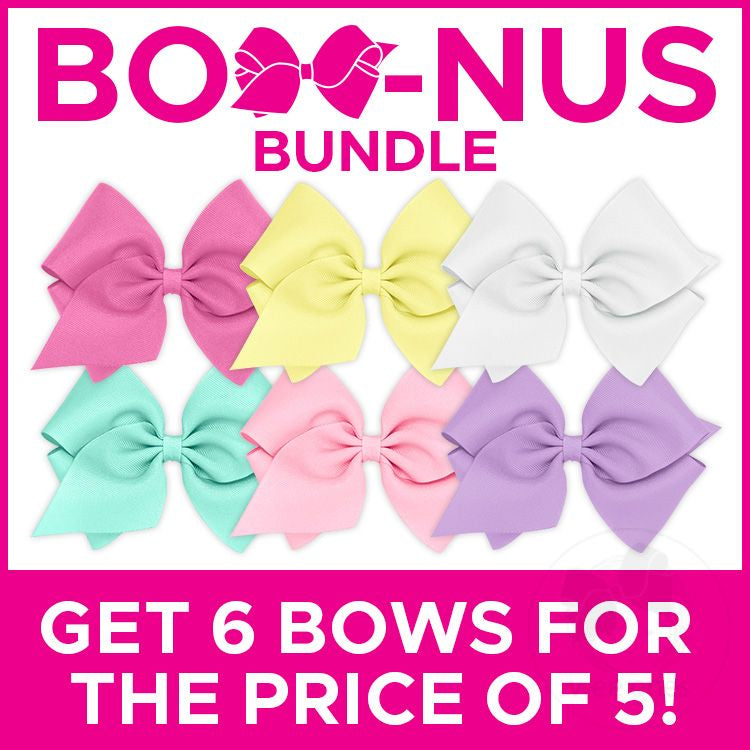 BUY MORE AND SAVE! 6 Mini King Classic Grosgrain Girls Hair Bows