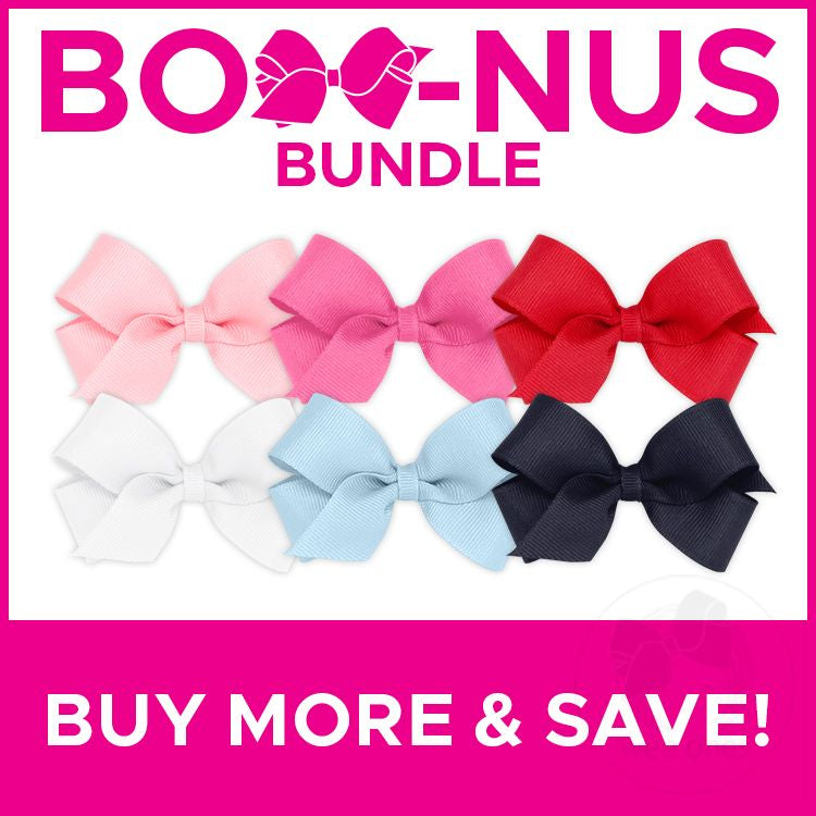 BUY MORE AND SAVE! 6 Mini Classic Grosgrain Girls Hair Bows