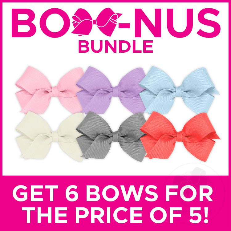 BUY MORE AND SAVE! 6 Mini Classic Grosgrain Girls Hair Bows