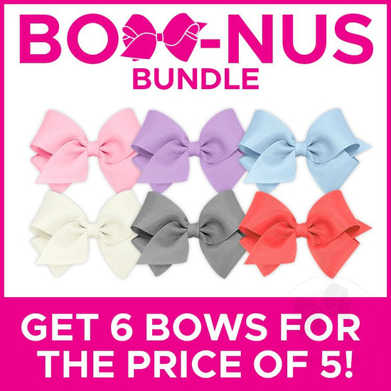 BUY MORE AND SAVE! 6 Small Classic Grosgrain Girls Hair BowS