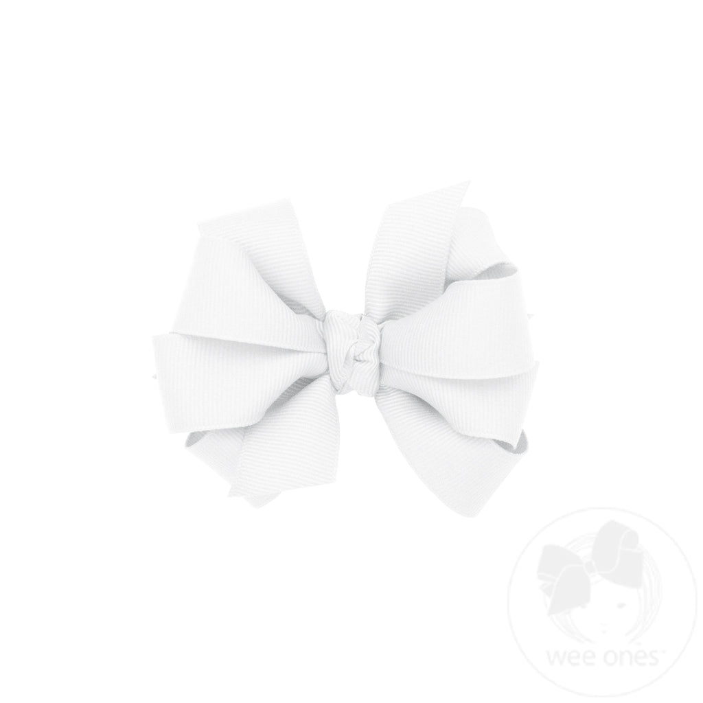 Mini Double Grosgrain Girls Hair Bow (Knot Wrap)