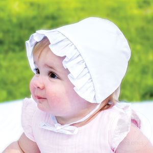 Cotton Poplin Baby Bonnet
