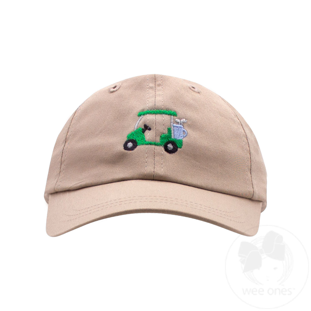 Boys Embroidered Golf Cart Cotton Twill Ball Cap