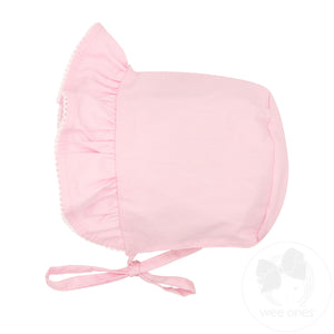 Ruffle Moonstitch Edge Baby Bonnet