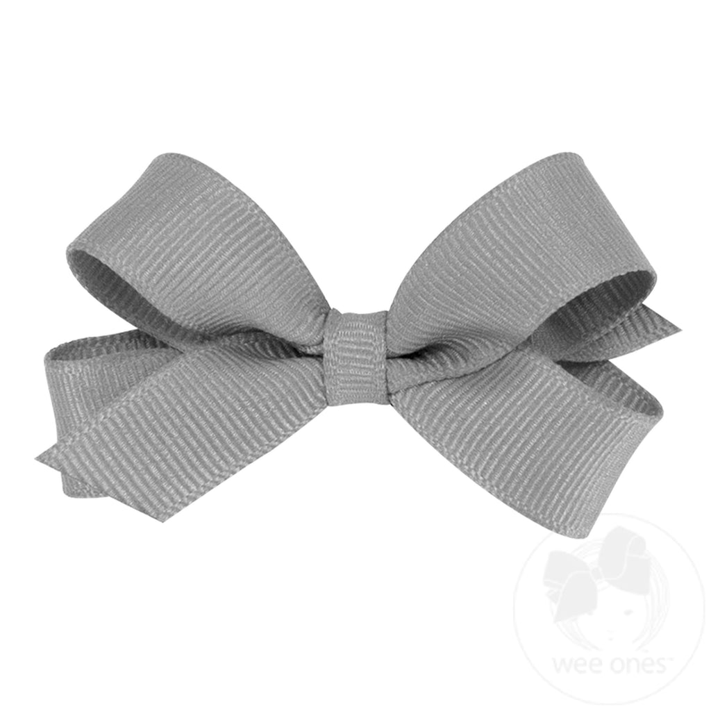 Tiny Classic Grosgrain Girls Hair Bow (Plain Wrap)