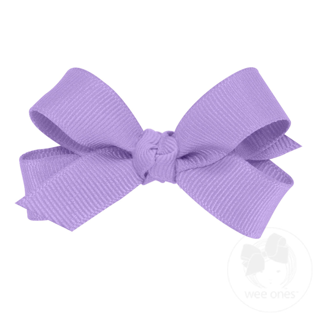 Tiny Classic Grosgrain Girls Hair Bow (Knot Wrap)