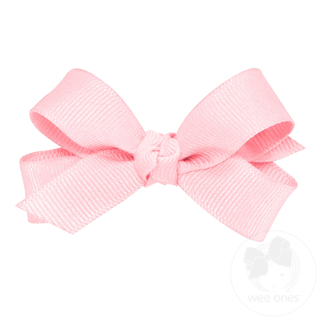 Tiny Classic Grosgrain Girls Hair Bow (Knot Wrap)