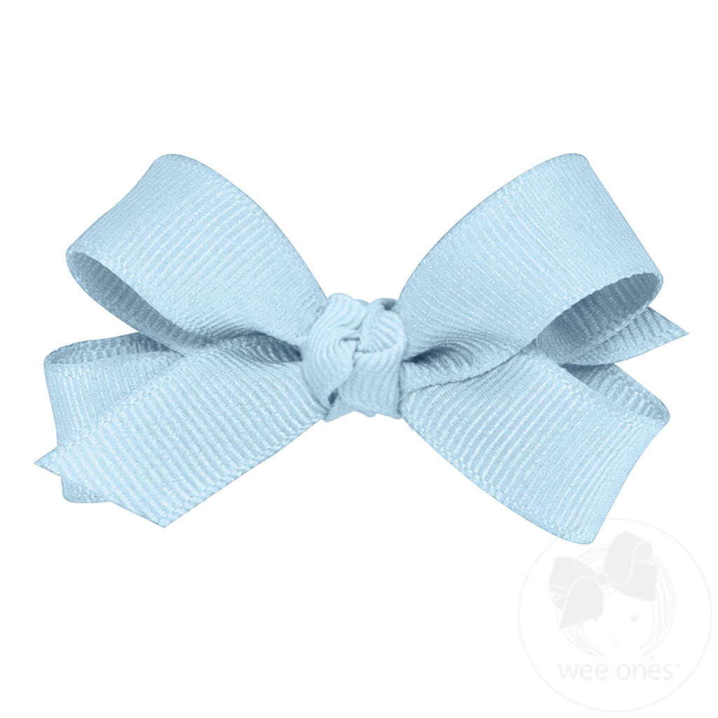 Tiny Classic Grosgrain Girls Hair Bow (Knot Wrap)