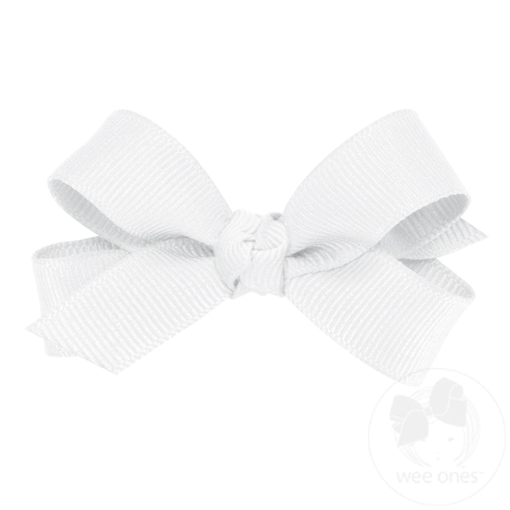 Tiny Classic Grosgrain Girls Hair Bow (Knot Wrap)